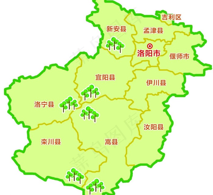 洛阳市国家森林公园图片psd模版下载