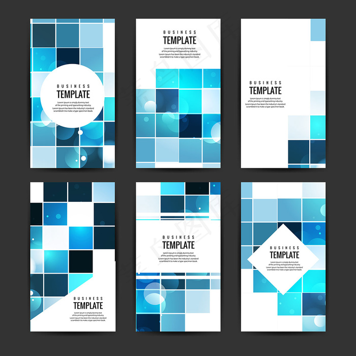 蓝色科技商务背景底纹EPS矢量