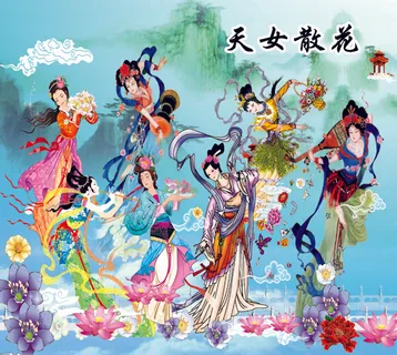 秦家岗灵棚画后边布景0003 秦家岗灵棚画后边布景0003