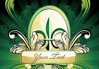 欧式古典花纹 底纹 花边 边框 绿...