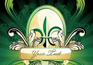 欧式古典花纹 底纹 花边 边框 绿...