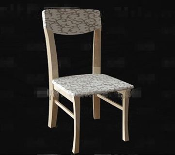 织物图案的垫木椅