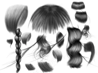 女生PS头发笔刷