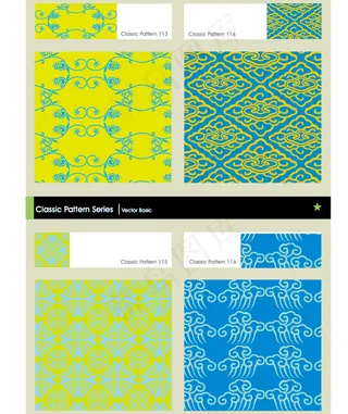 古典图案祥纹云纹对称图案