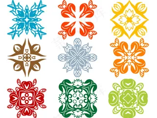 多款实用古典花纹矢量素材