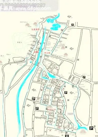 云南丽江束河古镇-矢量地图