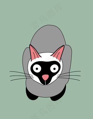 卡通动物图案插画