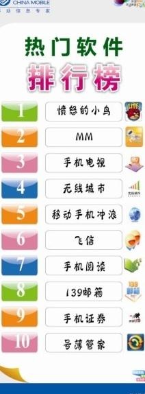 移动热门软件下载排行榜图片cdr矢量模版下载