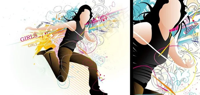 人物 运动图片eps,ai矢量模版下载