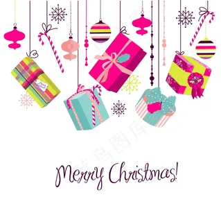 在创意包装或明亮的圣诞背景的复古风...