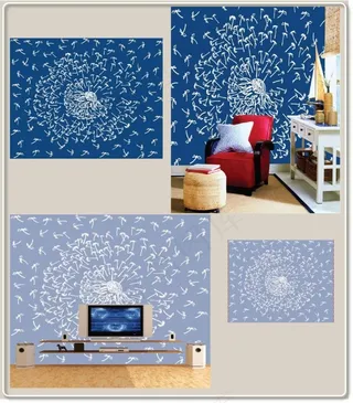 简约抽象壁画壁纸图案