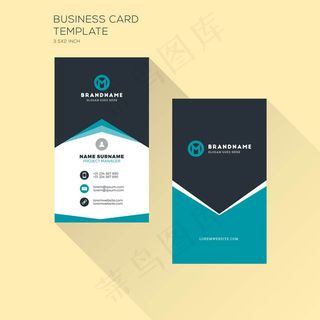 个性时尚竖版名片