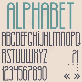 复古字体数字和标点符号