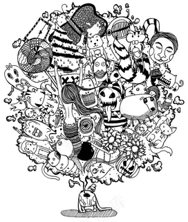 树形创意插画设计图片 树形创意插画设计图片