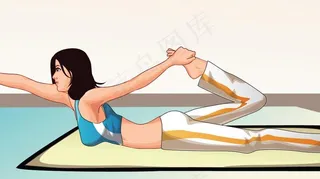 卡通瑜伽人物图片