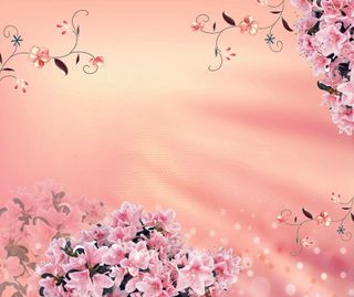 时尚百合花纹背景