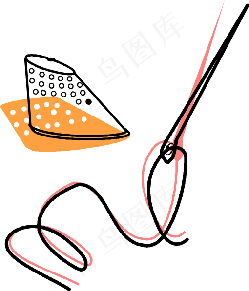 针线与timble剪贴画