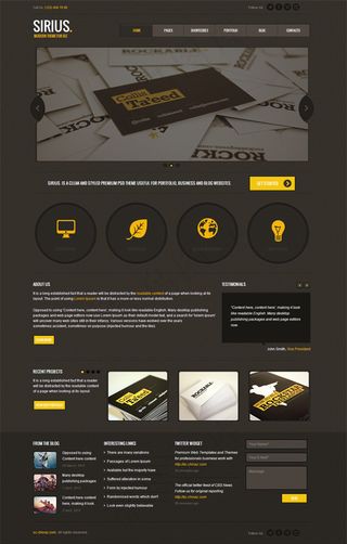 黑色风格业务主题模板