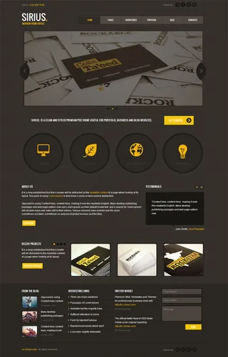 黑色风格业务主题模板