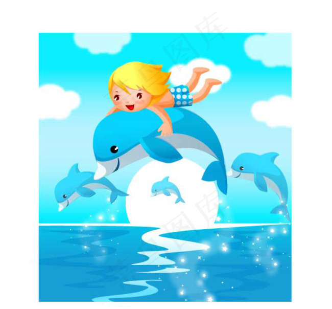 海豚海洋风景