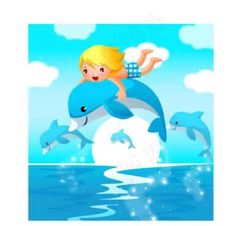 海豚海洋风景