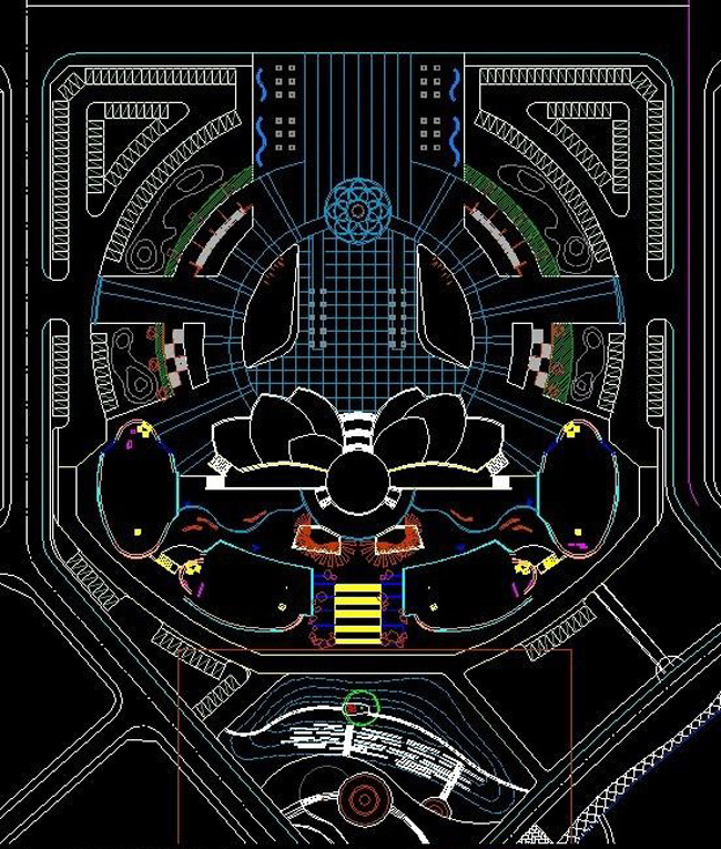 中心广场景观CAD图