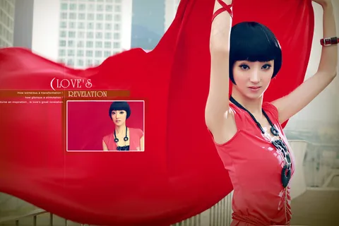 梦天使靓彩个性时尚写真PSd模板