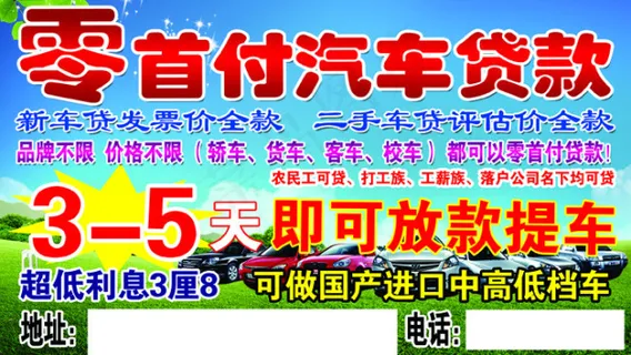 汽车贷款设计背景图片高清psd下载