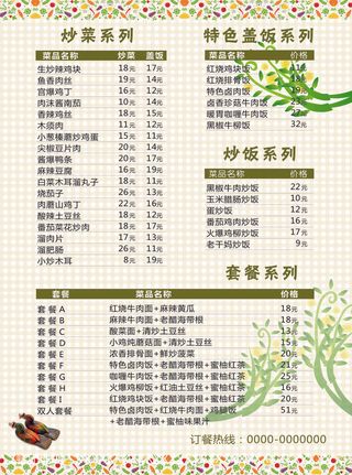 小菜馆宣传单DM设计PSD模板下载