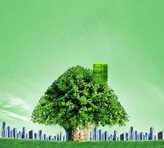 城市节能绿色创意图片