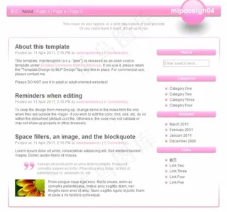 音乐博客div css网页模板