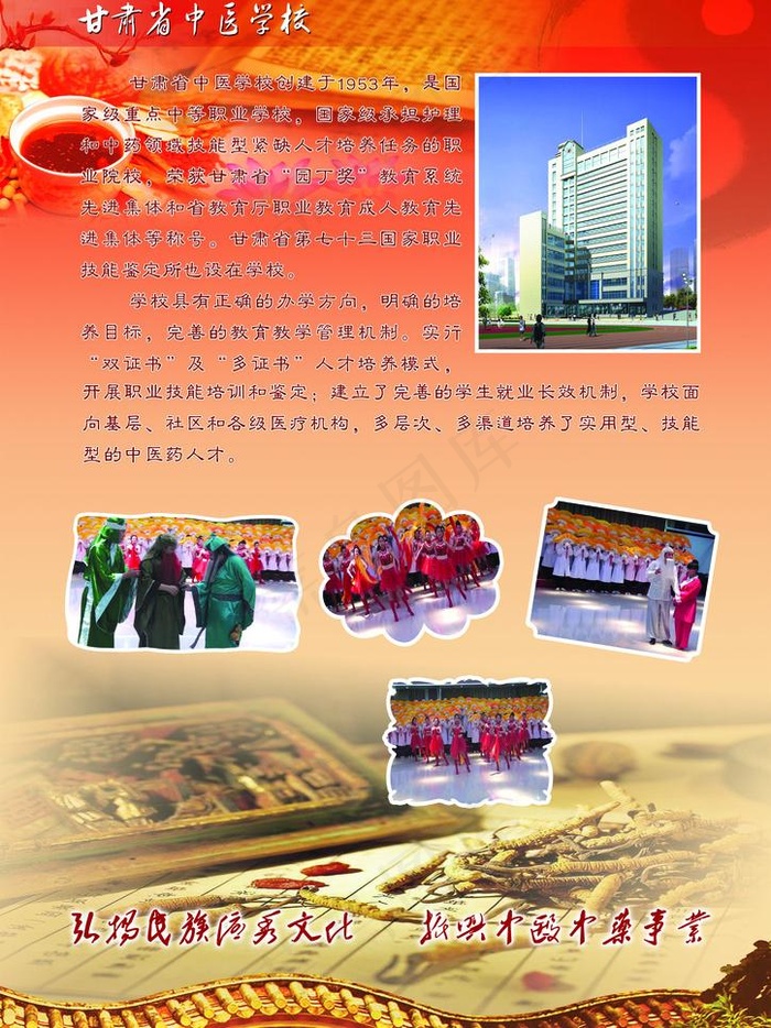 学校文化宣传彩页图片(2480X3508(DPI:300))psd模版下载