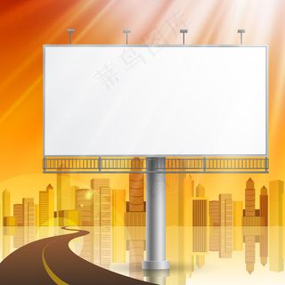 大型城市户外广告牌矢量素材