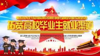 拓宽高校毕业生就业渠道展板