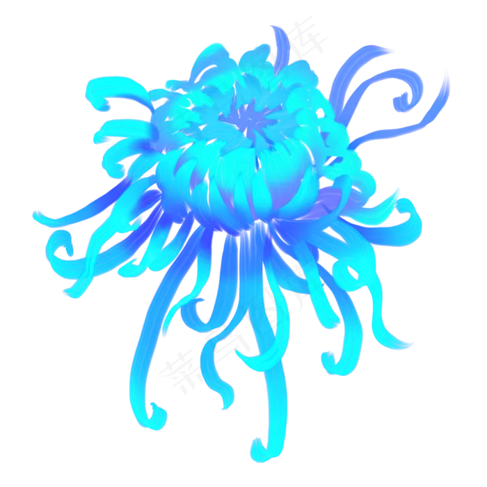 光感荧光装饰菊花,免抠元素(2000*2000px 300 dpi )psd模版下载
