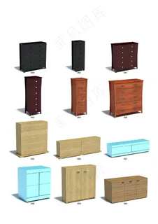 简约柜子模型