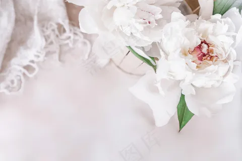 简约小清新文艺风插花静物摆拍背景