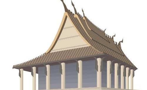中国古建筑eps,ai矢量模版下载