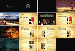 卡斯特庄园葡萄酒画册矢量素材