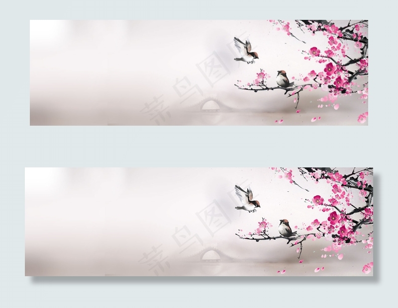 中国风背景banner　