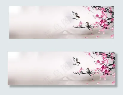 中国风背景banner　