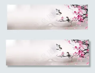 中国风背景banner　