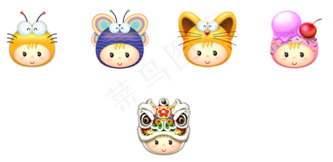 可爱小朋友的头饰