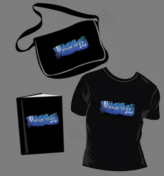 袋书，T恤矢量素材