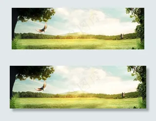 淘宝春季女装背景海报设计图