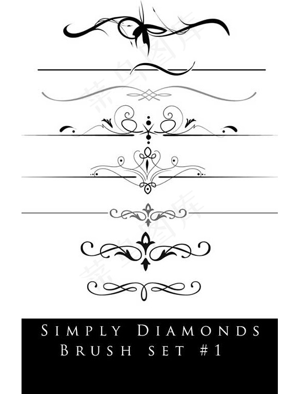 时尚的细花纹边框装饰PS笔刷