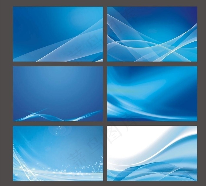 蓝色名片模板（位图）图片