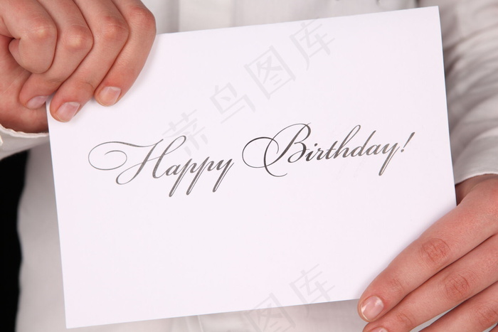 拿着生日卡的手图片