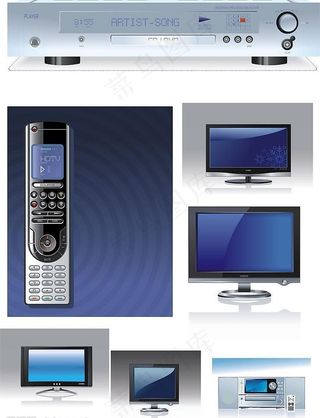 精品液晶电视dvd机组合音响矢量 ...
