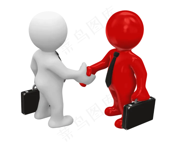 商务合作活动办公立体3D小人免扣p...